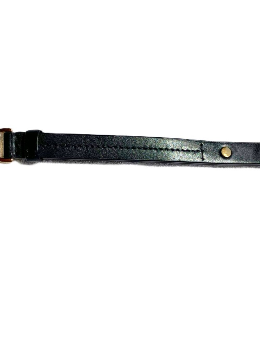 Michael Kors Jet Set Black Leather Crossbody Strap | Gold Hardware - Picture 6 of 11